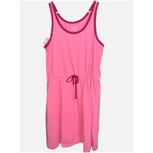 Joe  Fresh -Women's Salmon/Burgundy Trim Tank Style Mini Dress Size XL